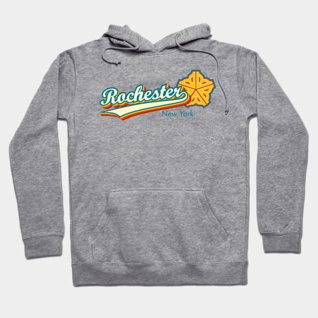 Officially Licensed 1970s Retro Rochester Hoodie by patrickkingart